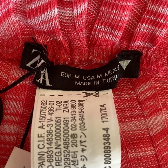 NWT Zara High Waisted Knit Flare Pink Barbiecore Pants - Picture 8 of 8